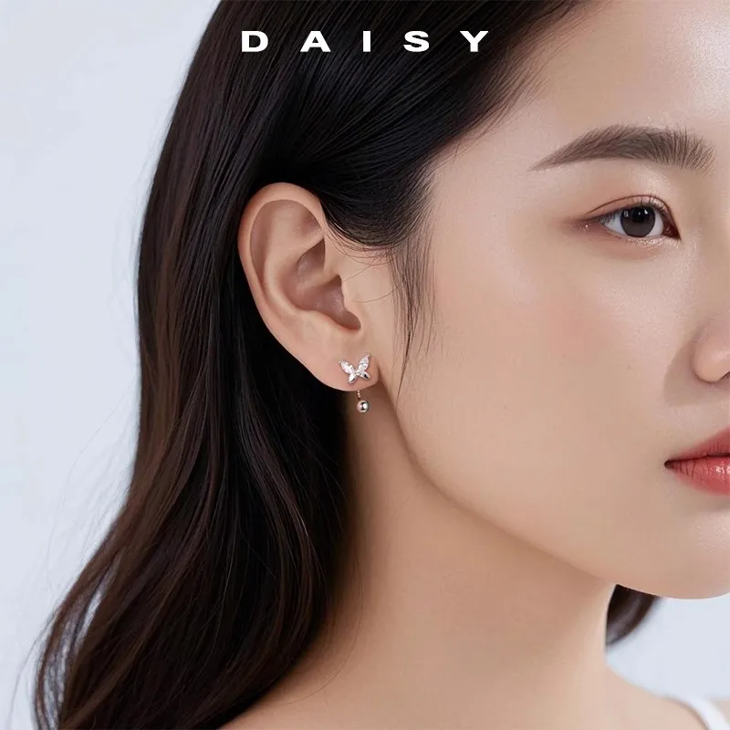 Daisy Dream 999 Fine Silver Stud Earrings Women's-3