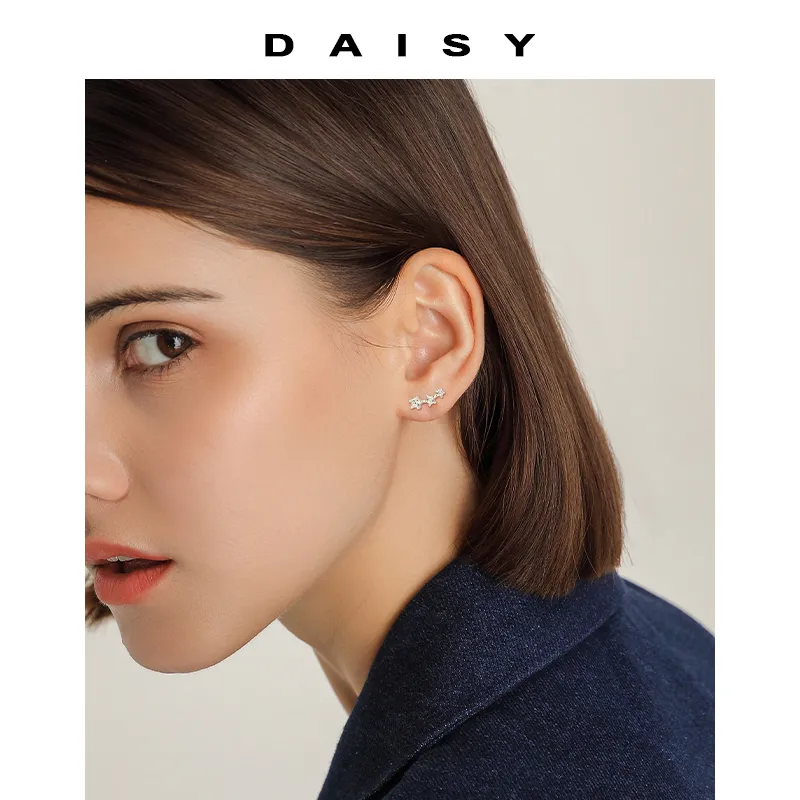 Daisy Dream Full Sterling Silver Stud Earrings Women's-2