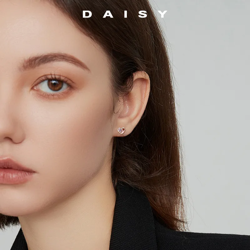 Daisy Dream Full Sterling Silver Stud Earrings Women's-1