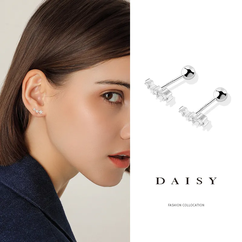 Daisy Dream Full Sterling Silver Stud Earrings Women's-4