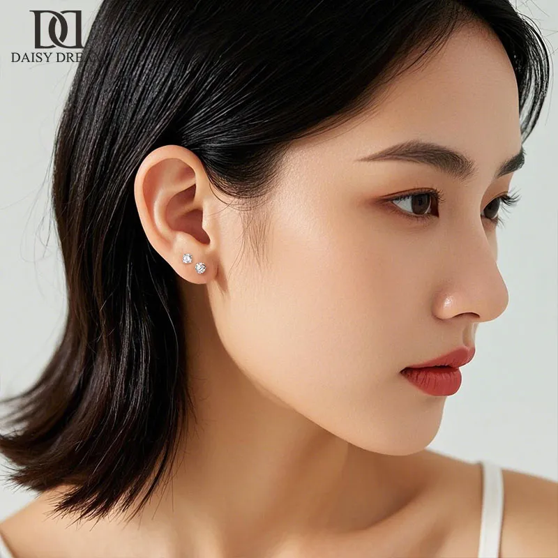 Daisy Dream 999 Fine Silver Stud Earrings Unisex-1