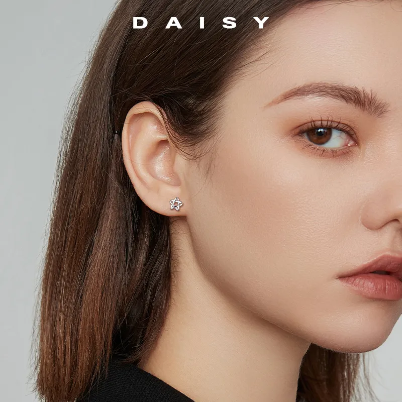 Daisy Dream 999 Fine Silver Stud Earrings Women's-3