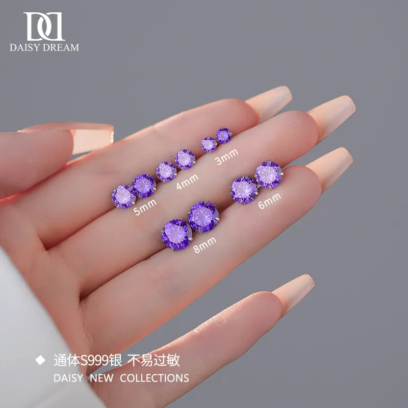 Daisy Dream 999 Fine Silver Stud Earrings Women's-2
