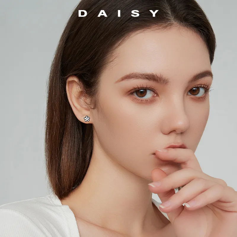 Daisy Dream 999 Fine Silver Stud Earrings Women's-3