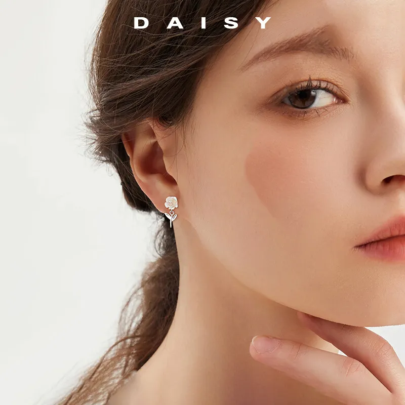 Daisy Dream 999 Fine Silver Stud Earrings Women's-3