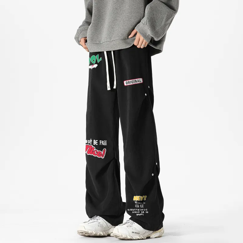 Qnxeey Casual Pants Unisex-2