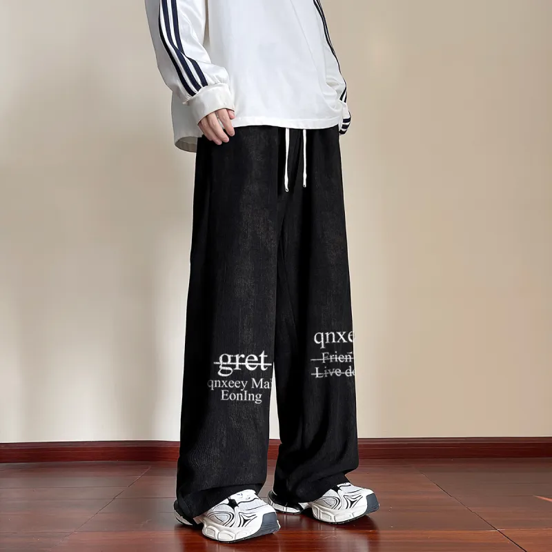 Qnxeey Casual Pants Unisex-12