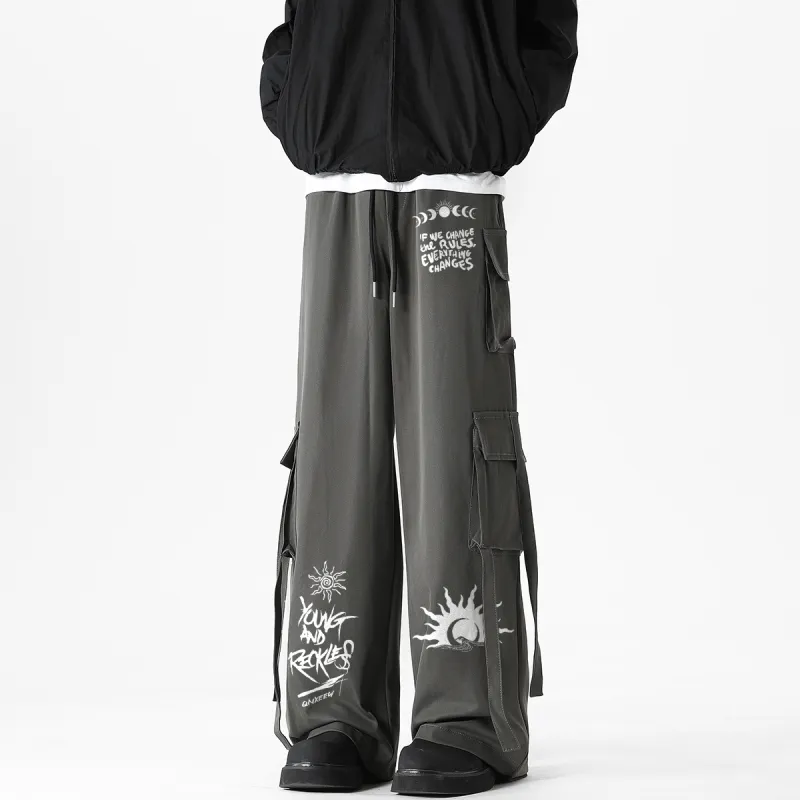 Qnxeey Casual Pants Unisex-16