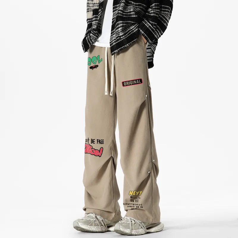 Qnxeey Casual Pants Unisex-25