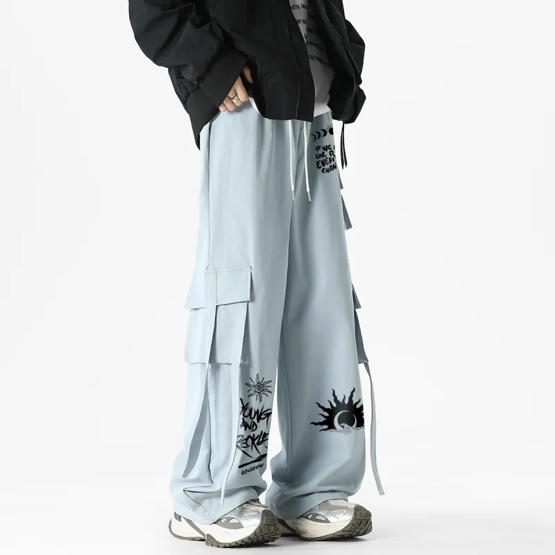 Qnxeey Casual Pants Unisex-12