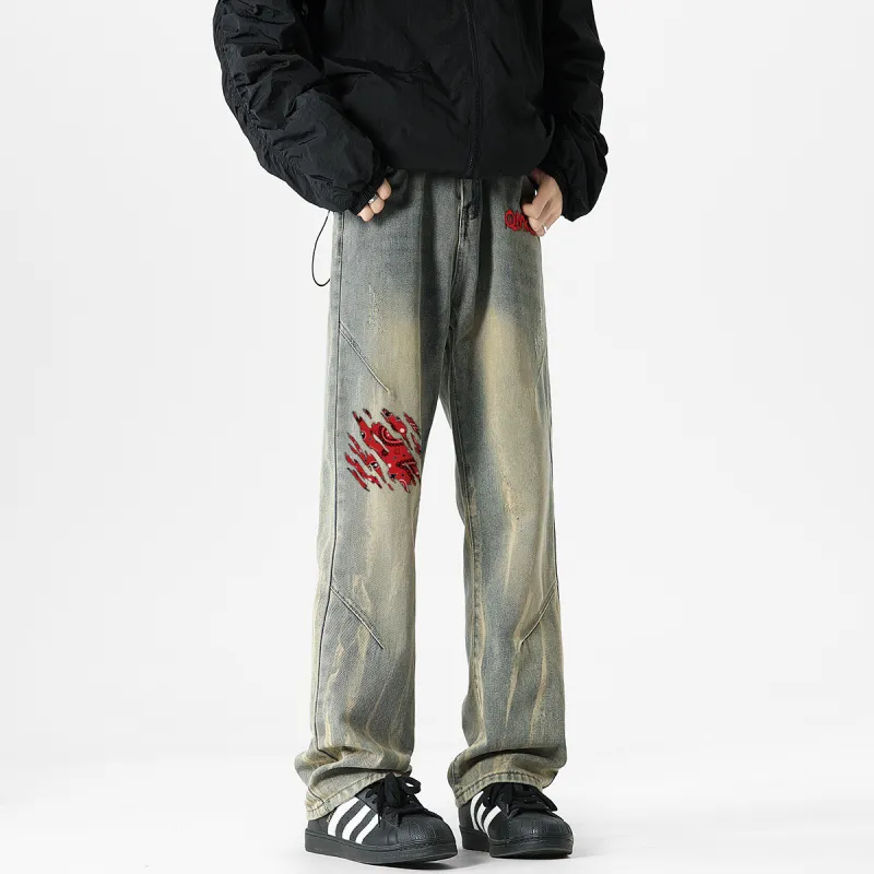 Qnxeey Jeans Unisex-9