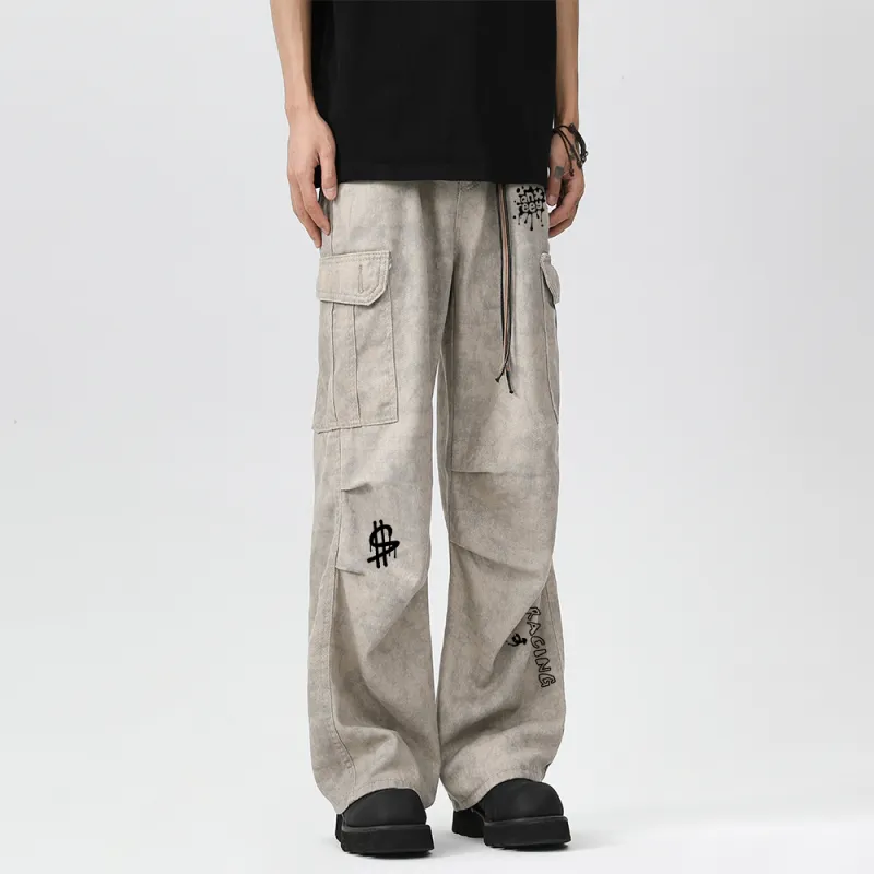 Qnxeey Casual Pants Unisex-8