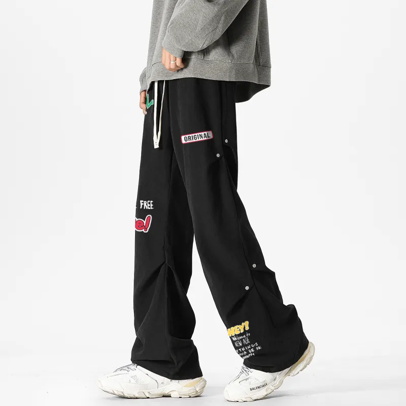 Qnxeey Casual Pants Unisex-4