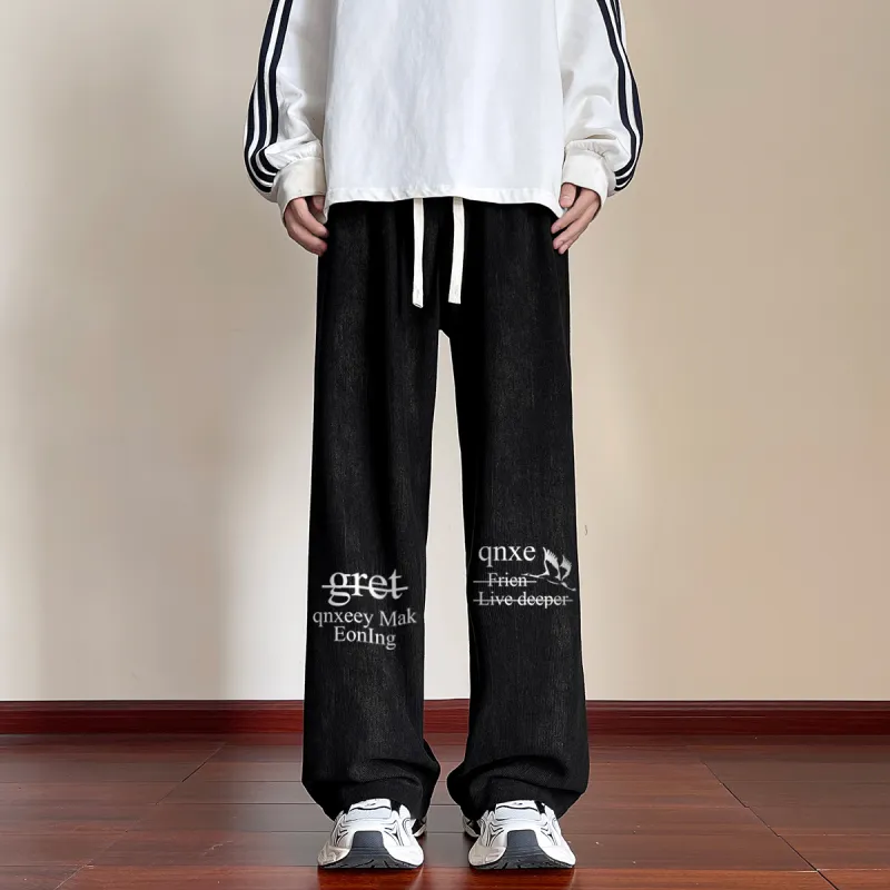 Qnxeey Casual Pants Unisex-9
