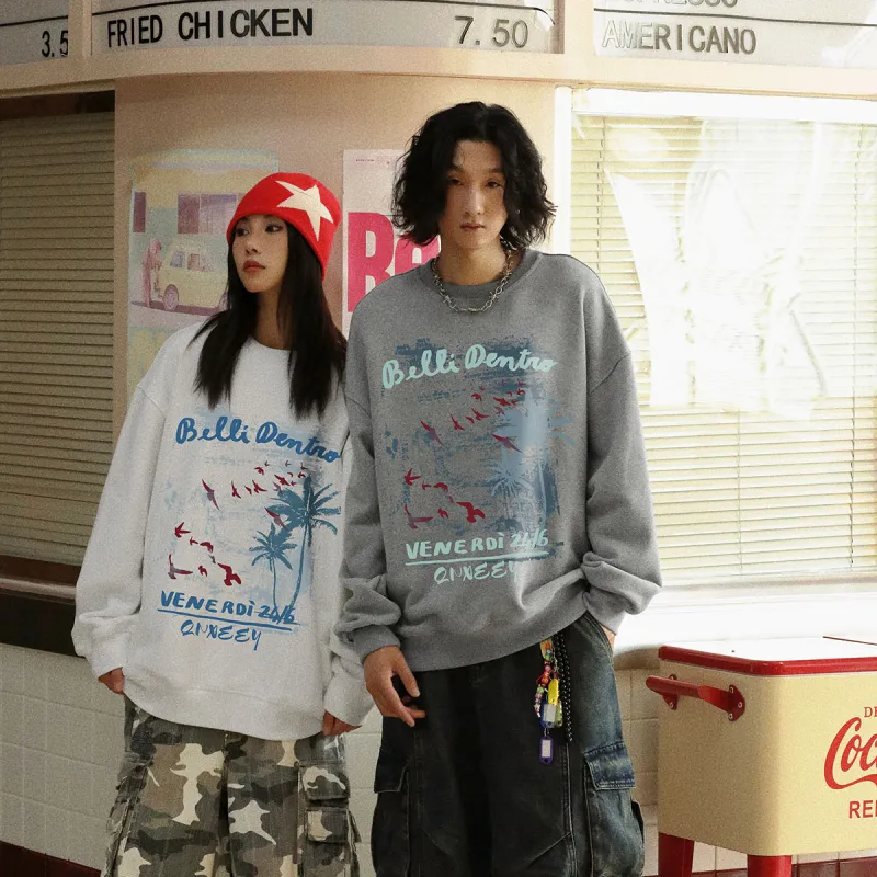 Qnxeey Sweatshirts Unisex-18