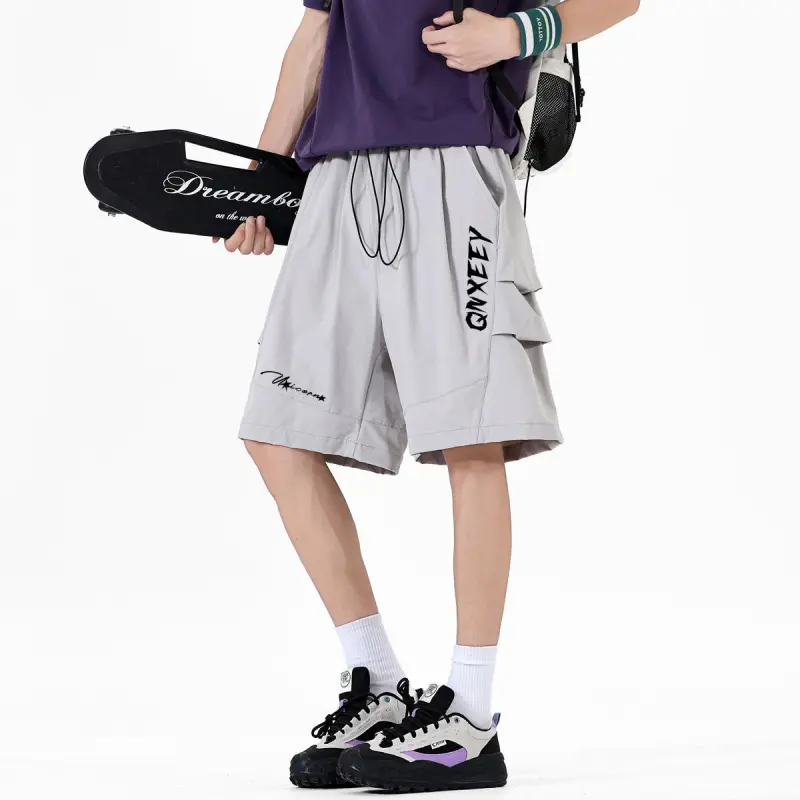 Qnxeey Casual Shorts Unisex-14
