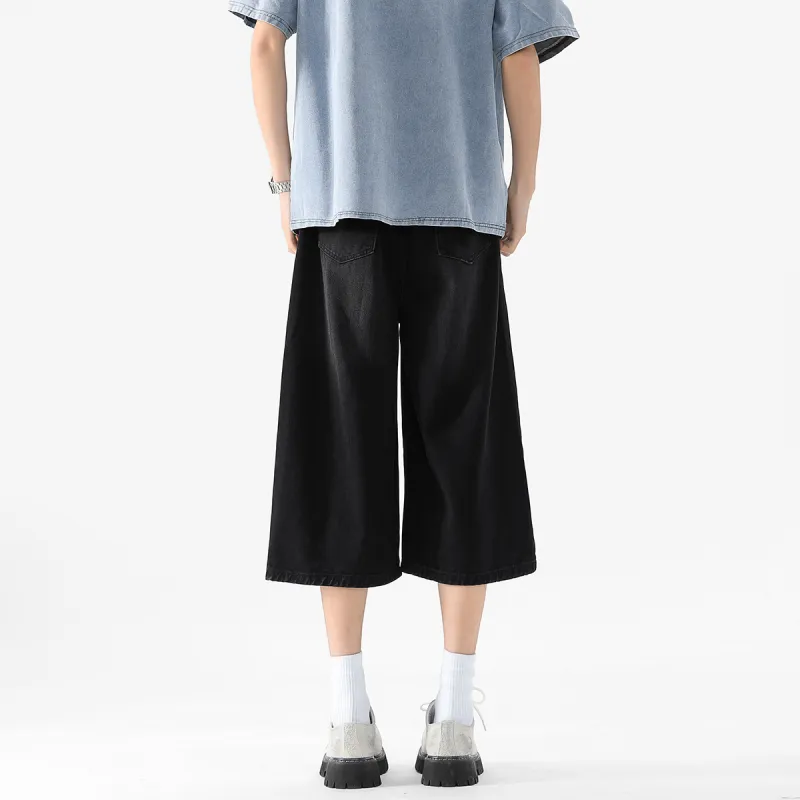 Qnxeey Denim Shorts Unisex-11