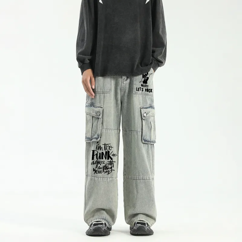 Qnxeey Jeans Unisex-14