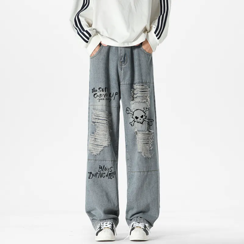 Qnxeey Jeans Unisex-9