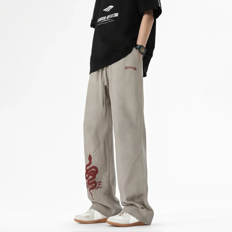 Qnxeey Casual Pants Unisex-8