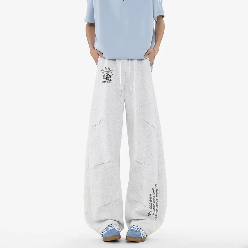 Qnxeey Knitted Sweatpants Unisex-5