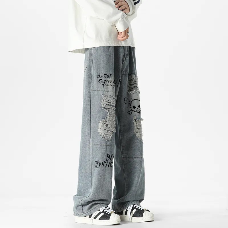 Qnxeey Jeans Unisex-12