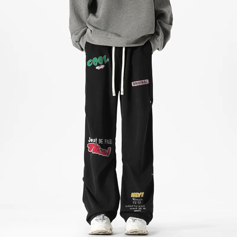 Qnxeey Casual Pants Unisex-3
