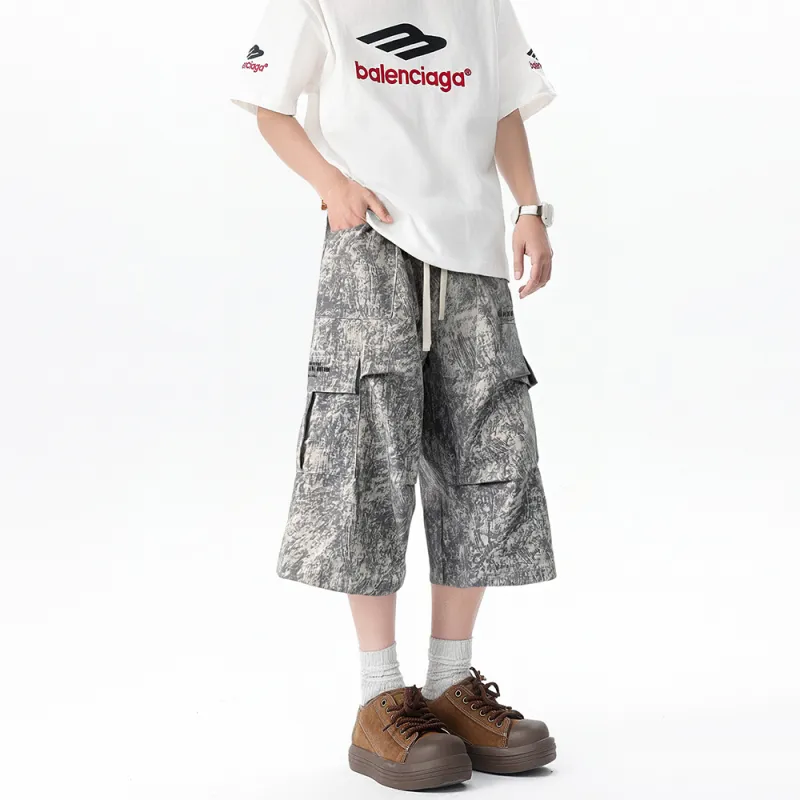 Qnxeey Cargo Shorts Unisex-9