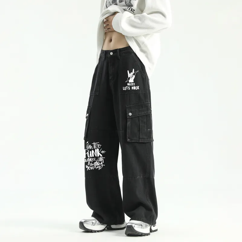 Qnxeey Jeans Unisex-2