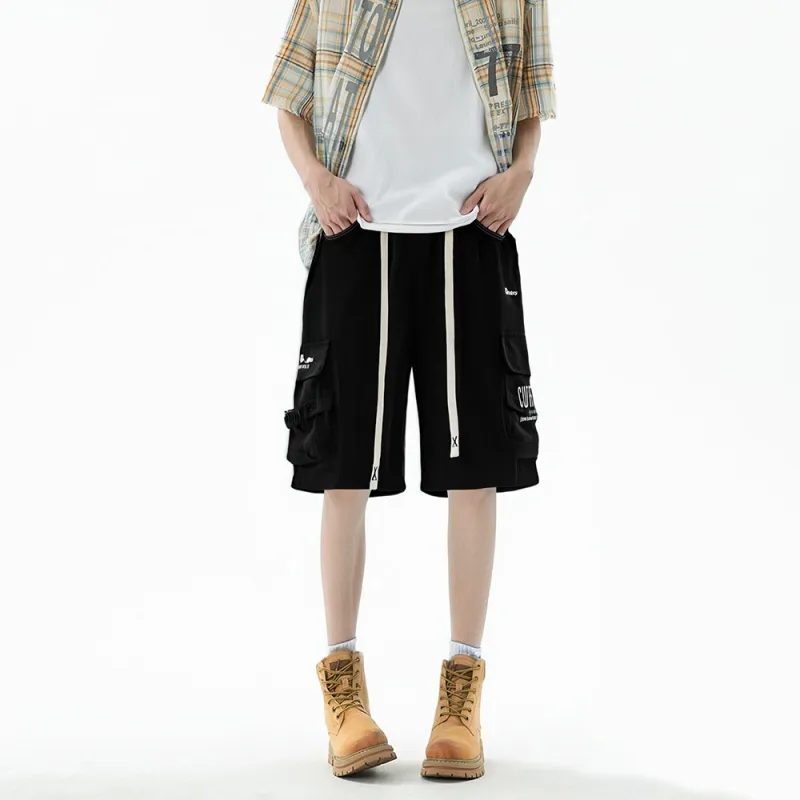 Qnxeey Cargo Shorts Unisex-4