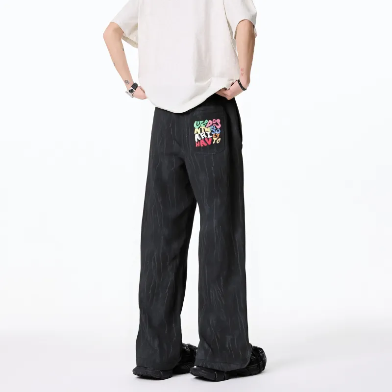 Qnxeey Casual Pants Unisex-4