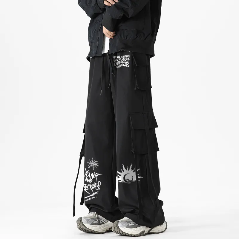 Qnxeey Casual Pants Unisex-3