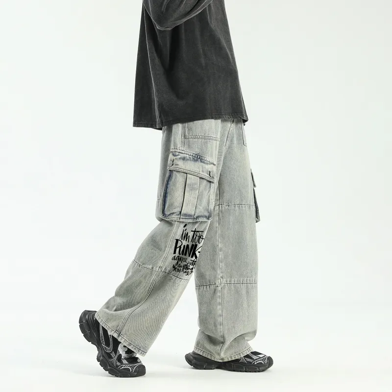 Qnxeey Jeans Unisex-12