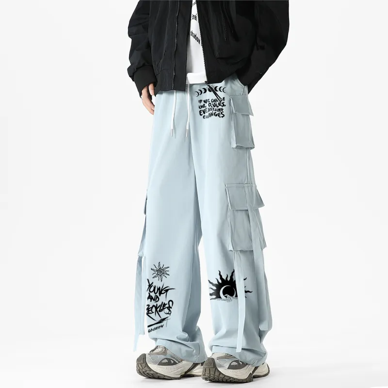 Qnxeey Casual Pants Unisex-11