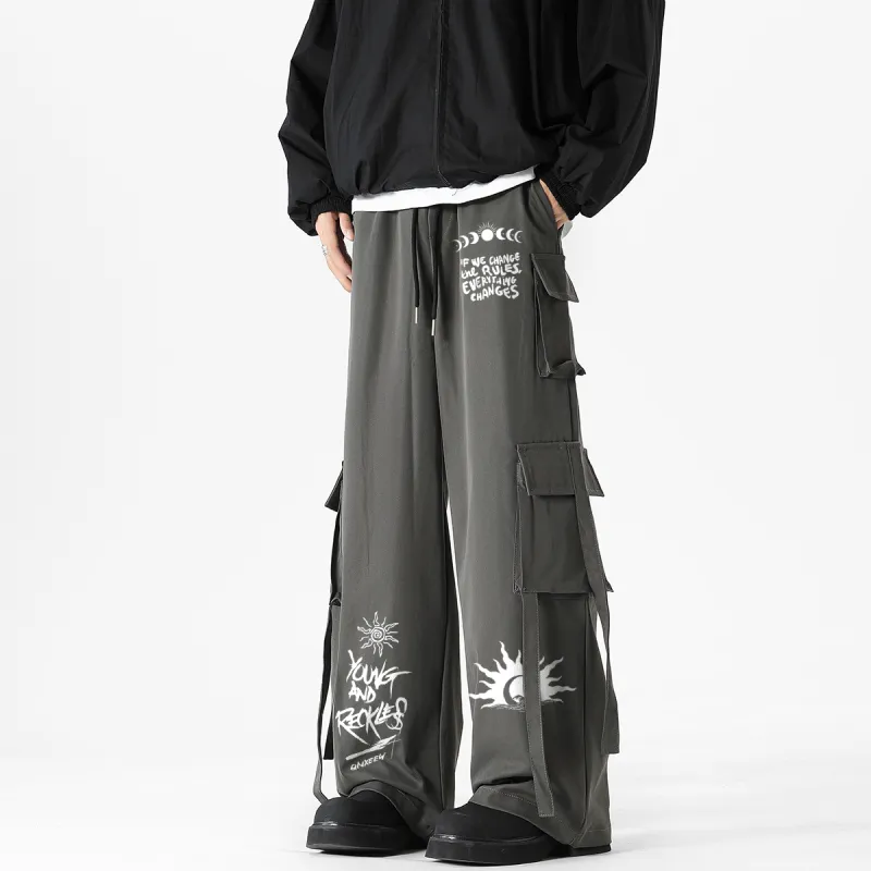 Qnxeey Casual Pants Unisex-17