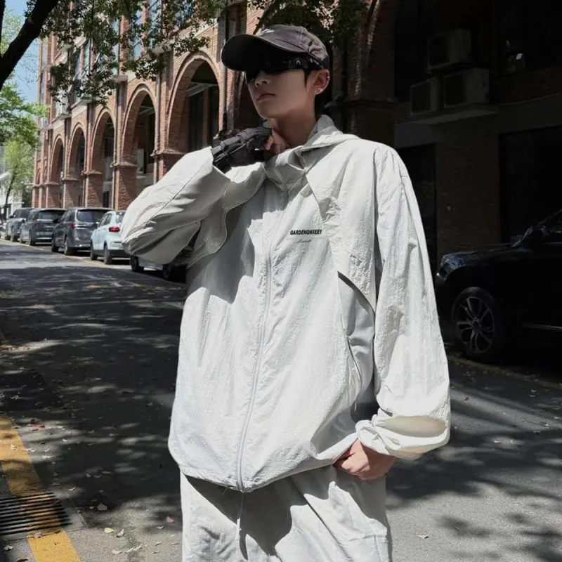 Qnxeey Breathable UV Protection Sun Protection Clothing Unisex-14