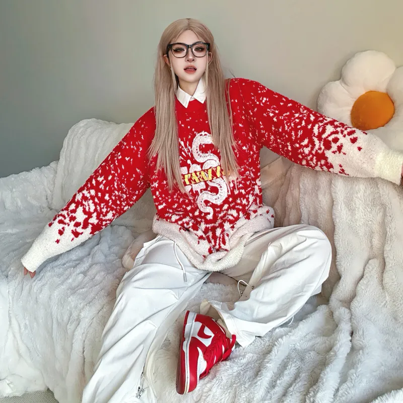 Qnxeey Sweaters Unisex-2