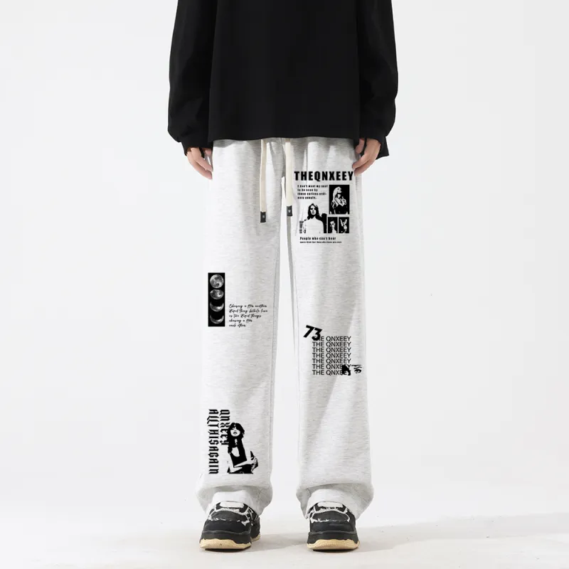 Qnxeey Casual Pants Unisex-9