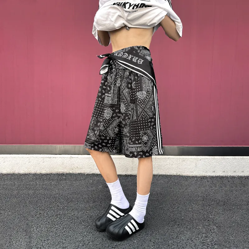 Qnxeey Casual Shorts Unisex Black-9