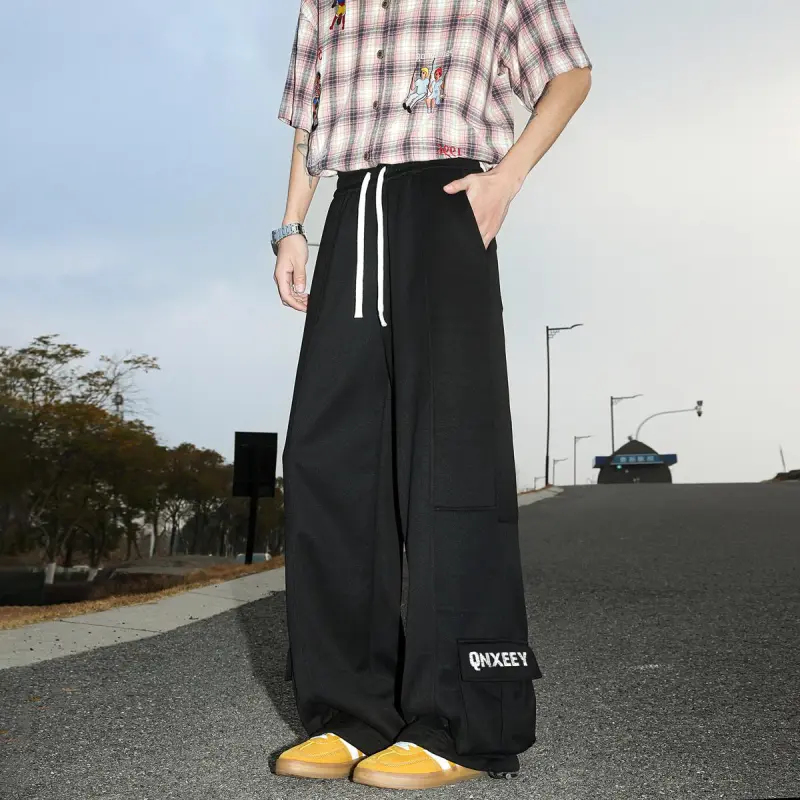 Qnxeey Casual Pants Unisex-1