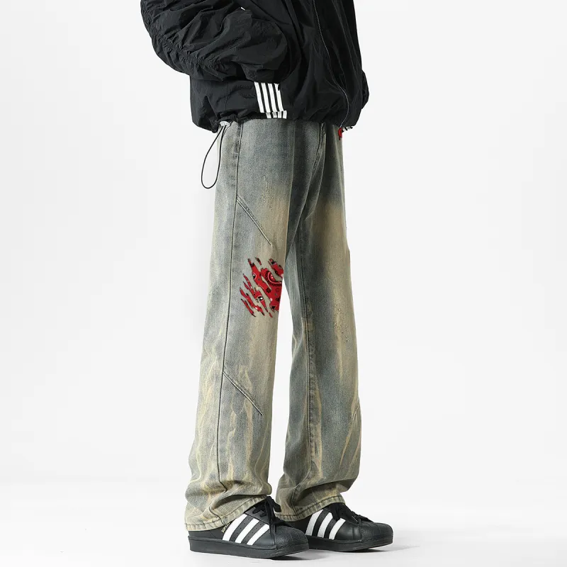 Qnxeey Jeans Unisex-11