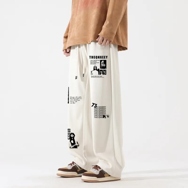 Qnxeey Casual Pants Unisex-18