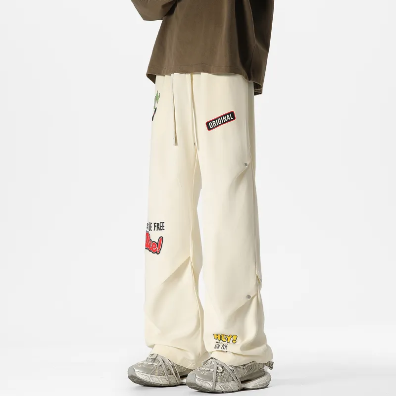 Qnxeey Casual Pants Unisex-9