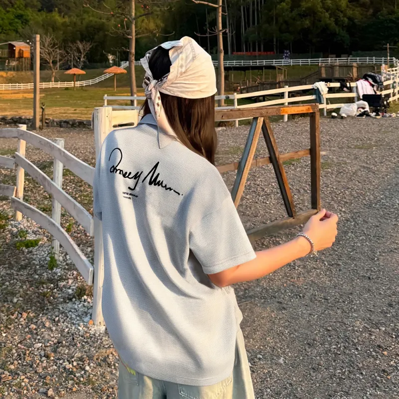 Qnxeey Polo Shirts Unisex-6
