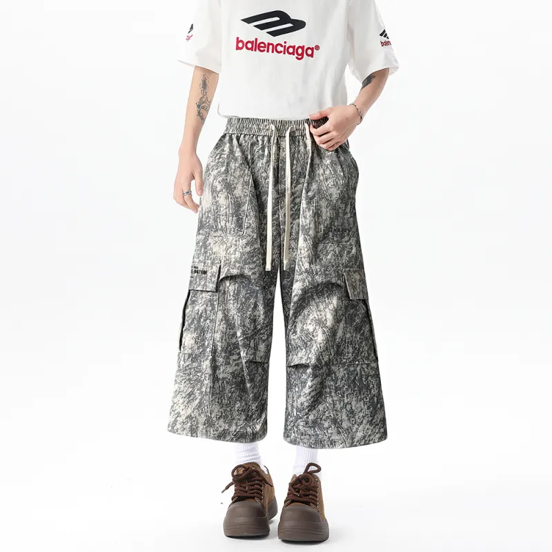 Qnxeey Cargo Shorts Unisex-7