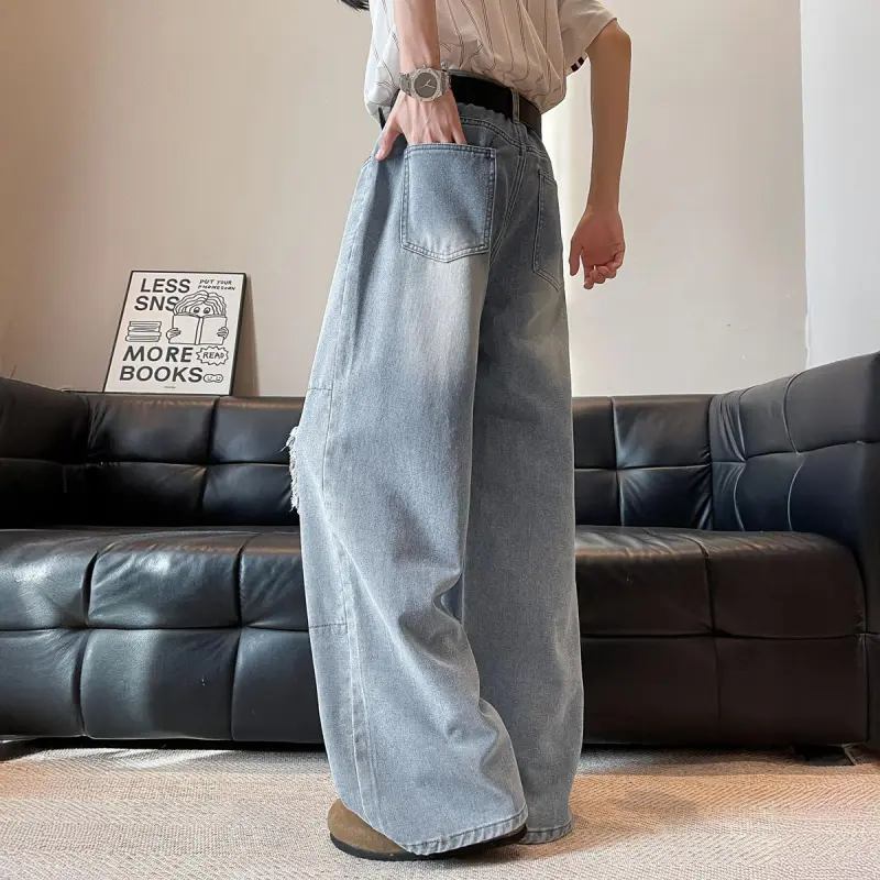 Qnxeey Jeans Unisex-8