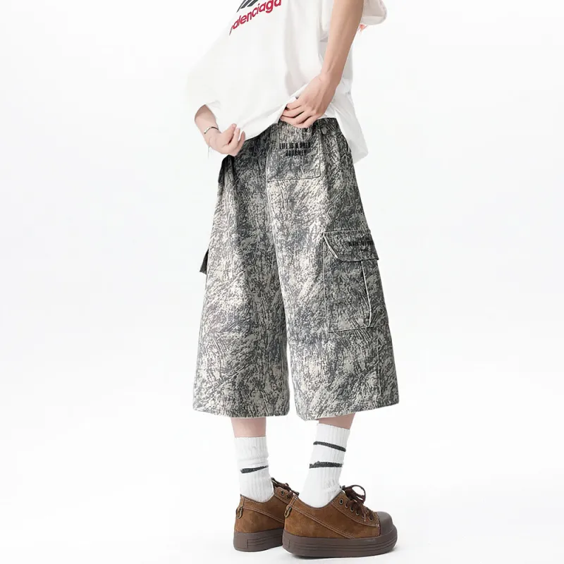 Qnxeey Cargo Shorts Unisex-6