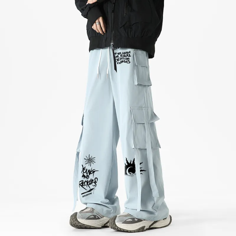 Qnxeey Casual Pants Unisex-10