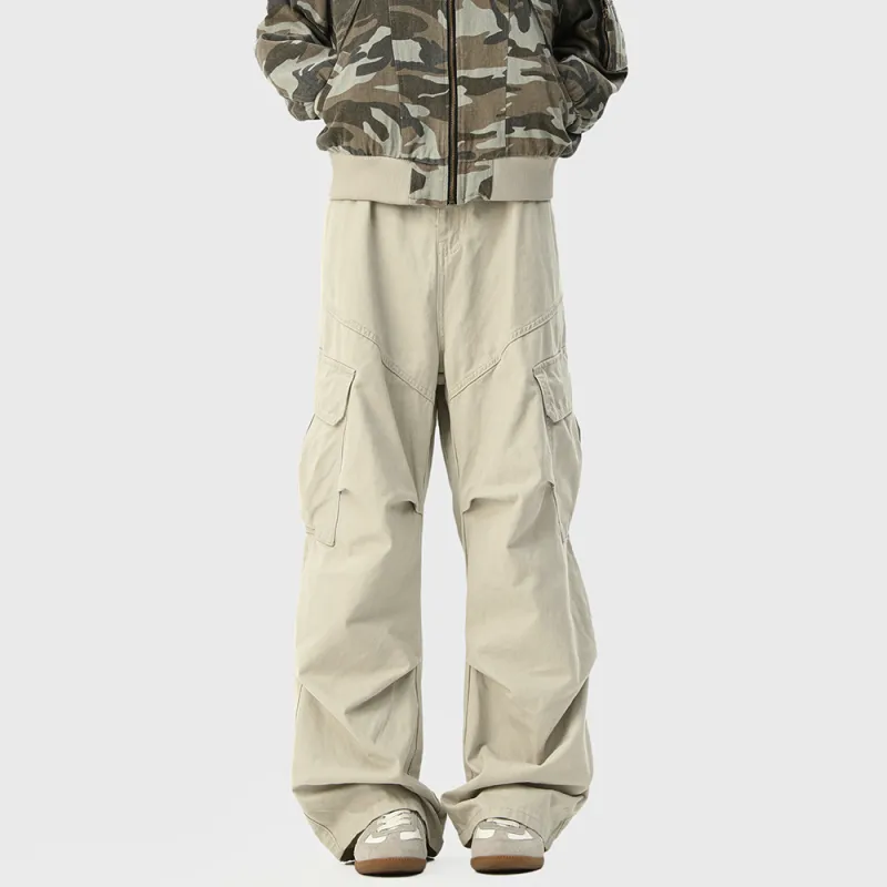 Qnxeey Cargo Pants Unisex Black-11