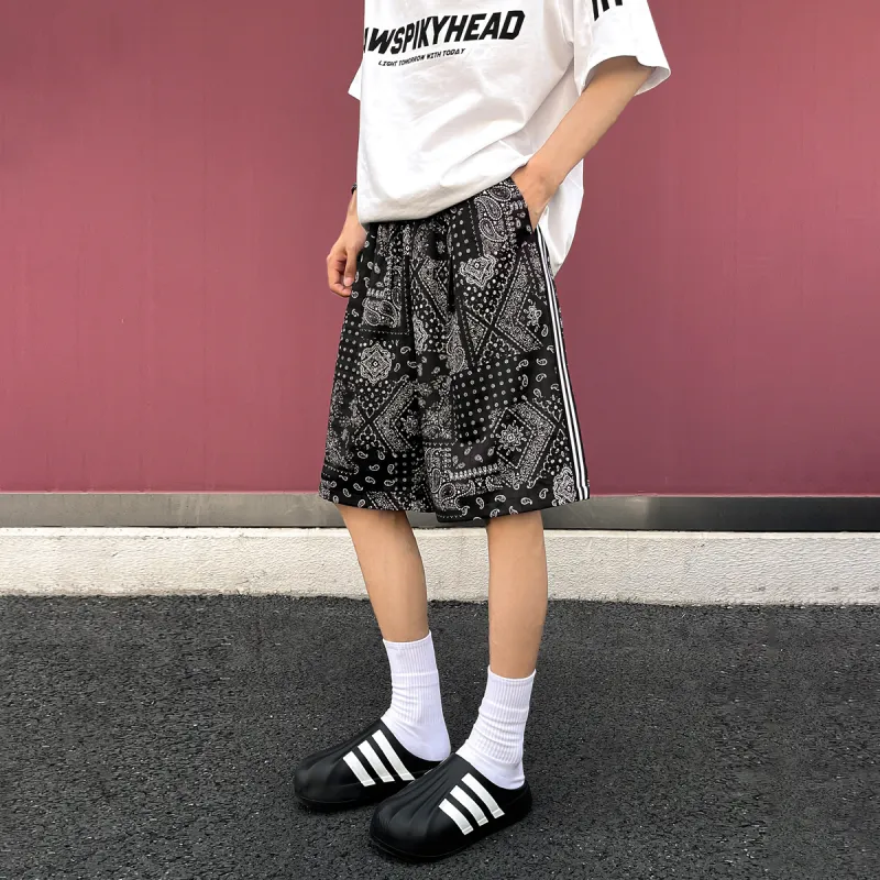 Qnxeey Casual Shorts Unisex Black-5
